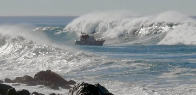 A boat in peril