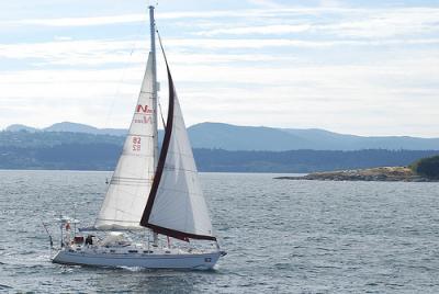 Nereida nearing Victoria Hbr, B.C.