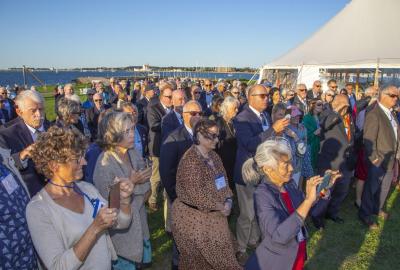 A crowd of members at the event